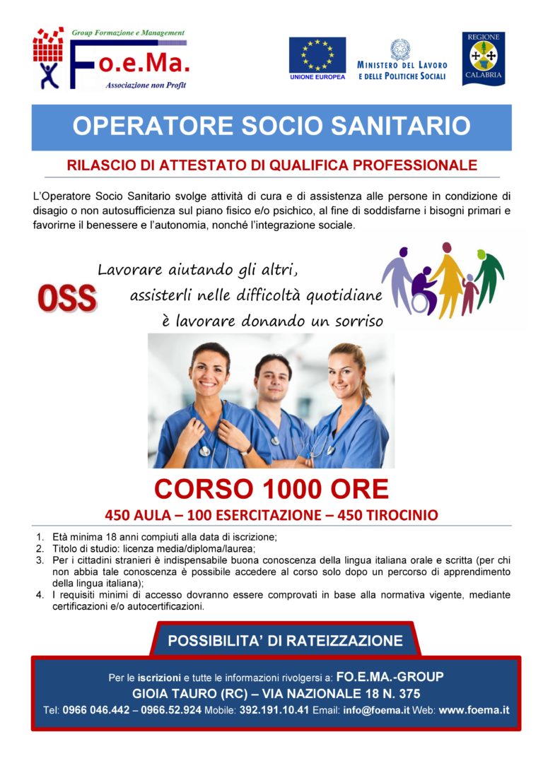 Operatore Socio Sanitario FO.E.MA.GROUP